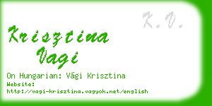 krisztina vagi business card
